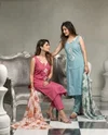 K 1235 By Naisha Vatican Manual Work Kurti With Bottom Dupatta 